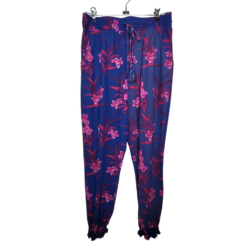 Tommy Bahama Oasis Blossoms Floral Jogger Pants Women's Sz Small Tropical Beachy